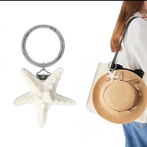 🆕️👒🏖 WHITE STARFISH HAT CLIP 🏖👒